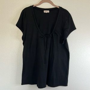EUC Urban Girl Black Short Sleeve Blouse sz 2x